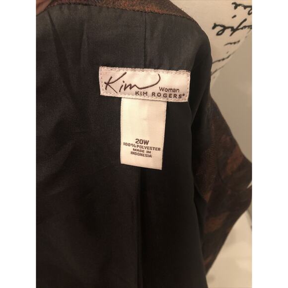 Kim Rogers‎ multicolor blended faux pockets long sleeve open blazer jacket 22W - Picture 8 of 8